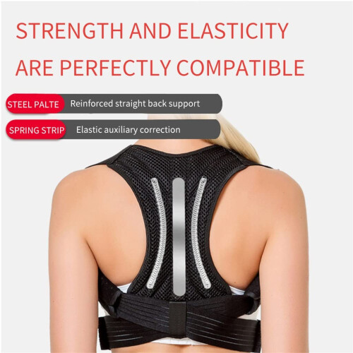 Invisible Posture Corrector Back Brace with Adjustable Back Support Belt and Breathable Mesh Straps M D 2