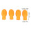 4Pcs Silicone Silent Drumstick Tips, Orange, Mute Dampeners 2