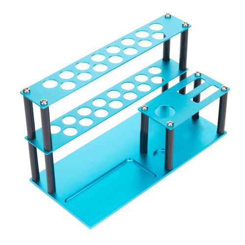 Aluminium Alloy Tool Organizer Screwdriver Holder Rack with Rust Storage for Workbench Blue