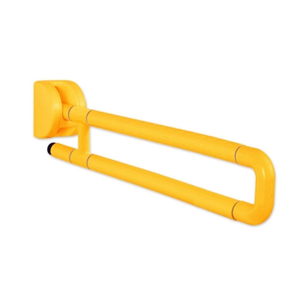 24 Inch 304 Stainless Steel Folding Grab Bar with AntiSlip Grip for Handicap Toilet Safety