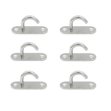 6PCS M8 Stainless Steel Ceiling Hooks Heavy Duty Wall Mount Hooks for Hanging Plants and Chandeliers