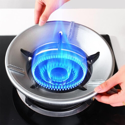 Gas Stove Wind Shield Bracket with Eight Claws, Energy Saving Windproof Flame Protector for Camping and Kitchen 2