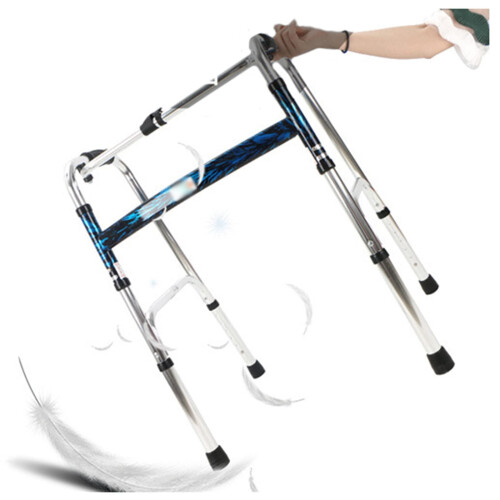 Walker for Seniors Adjustable Folding Lightweight Aluminum Frame with Padded Armrest Support 2