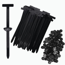 2026 Upgraded UV Resistant Nylon Cable Ties with Pin and Button Design for Cars Home Garden 50PCS