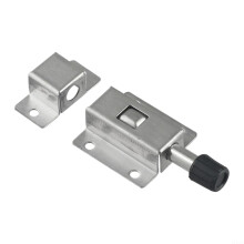 Stainless Steel Door Latch Automatic Spring Bolt Lock for Sliding Doors Enhanced Security with Screws