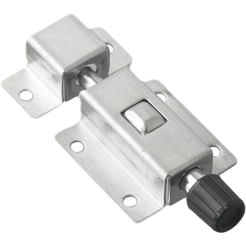 Stainless Steel Door Latch Automatic Spring Bolt Lock for Sliding Doors Enhanced Security with Screws 1