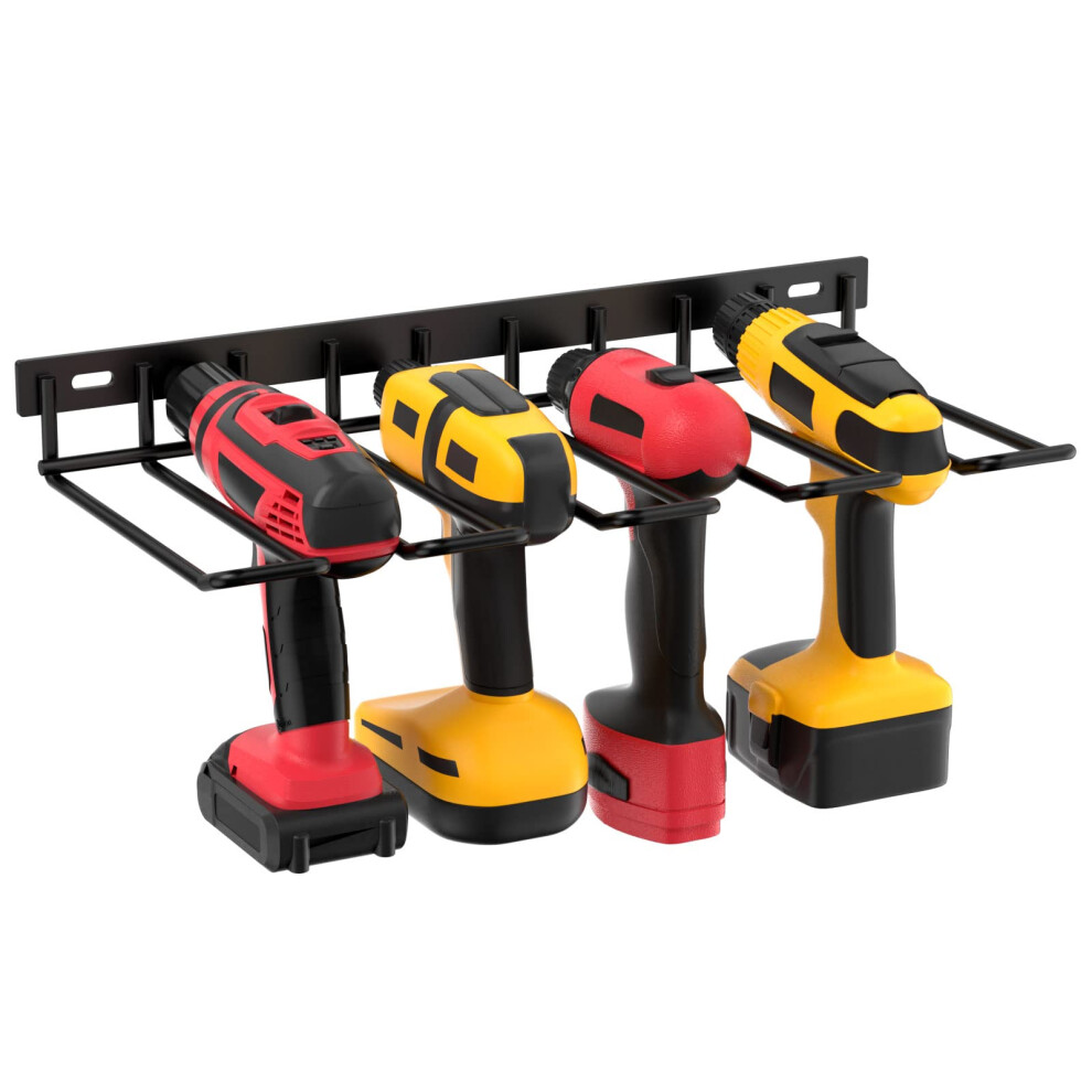 Power Tool Organizer Wall Mounted Metal Drill Storage Rack, Heavy Duty Floating Shelf For Garage Workshop Pegboard (1 Pcs) 9169991830070