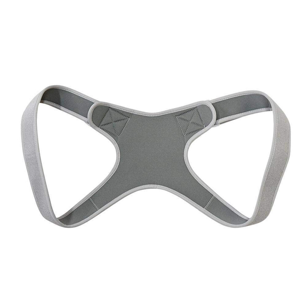 Grey Adjustable Back Support Posture Corrector Brace For Women And Men, Breathable Upper Back Straightener For Pain Relief (Grey)