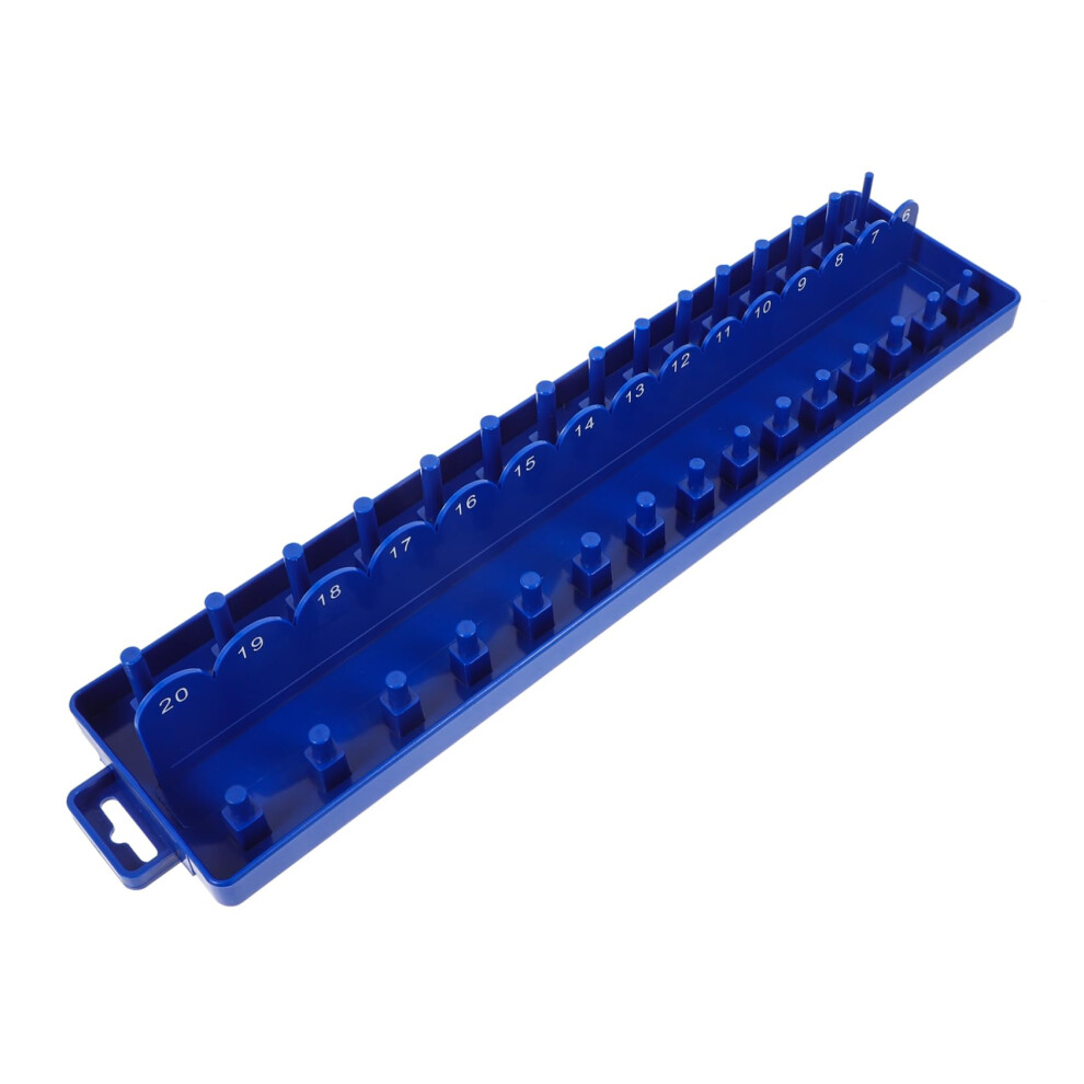 3/8 Inch Magnetic Socket Organizer Rack With Secure Slots For Garage Workshop Tool Box Storage 9113335877085