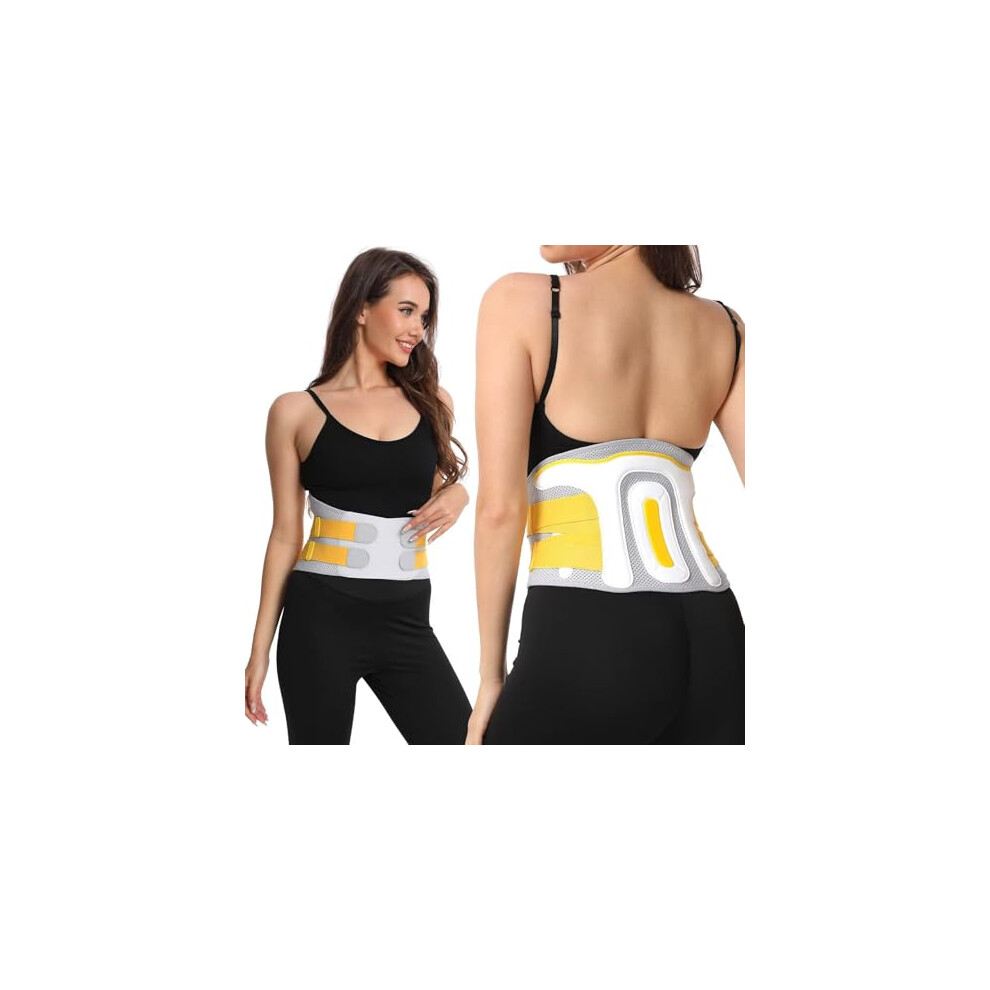 Back Brace for Lower Back Pain with Targeted Lumbar Support, Breathable 3D Knit, Adjustable for Sciatica, Herniated Disc and Scoliosis Relief