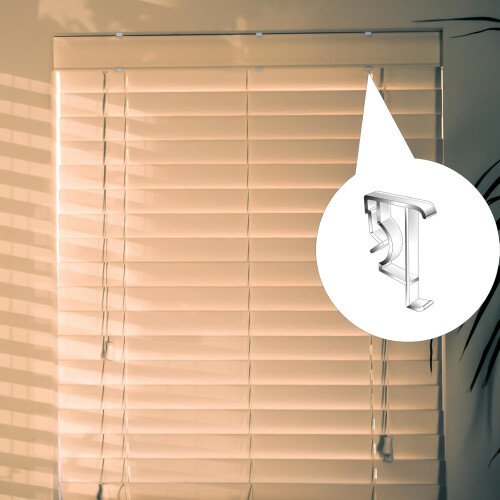 Blind Valance Clips 12 Pack Clear Durable Plastic NoDrill for 2 Inch Horizontal Window Blinds 2