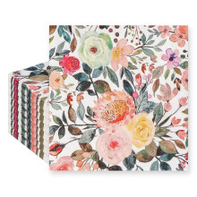200 Pack Floral Paper Napkins Soft Absorbent Watercolor Rose Design for Weddings and Parties