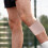 Elastic Knee Wrap Adjustable Compression Fit Breathable Cotton Bandage with Hook Loop Closure 4pcs 5