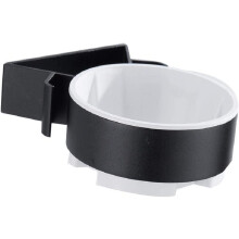 Hair Dryer Holder Wall Mount, Black Bathroom Organizer with Plug Hook, SpaceSaving and Modern Look