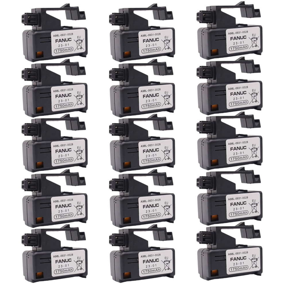 15 Pack 3V 1750Mah A98l00310028 Cnc Plc Backup Battery Replacement For Fanuc A02b0323k102 9174973774471