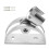 Adjustable Aluminum Shower Head Holder with 90 Angle Control Wall Mount Bracket 3.5 Inch A Type 1