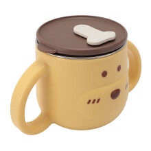 Vaso de acero inoxidable 316L con pajita 250 ml 14,5 x 8,5 cm Amarillo