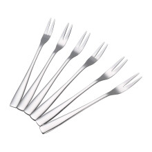 Stainless Steel 12pcs 2Prong Fruit Forks Set, 5.31 Inch Small Dessert and Appetizer Forks