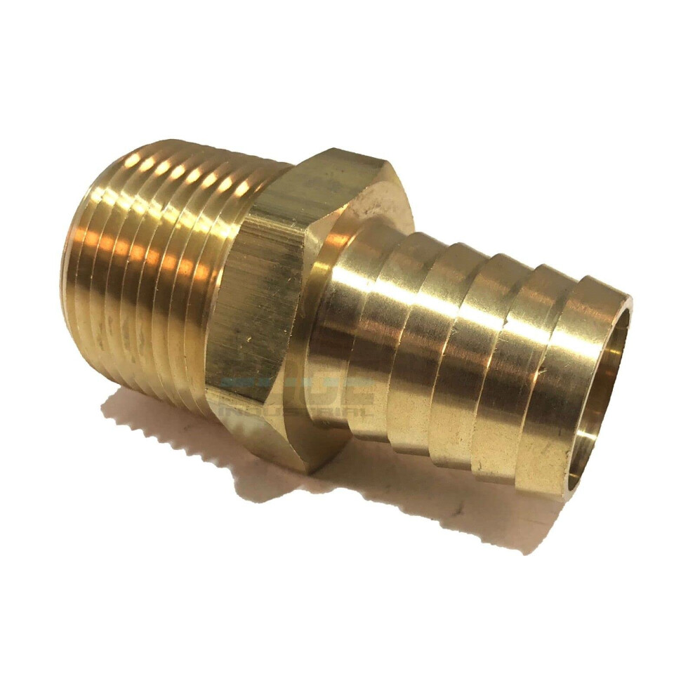 1' Hose Barb X 1' Male Npt Brass Pipe Fitting Npt Thread Gas Fuel Water Air 9169991831848