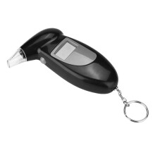 Portable Breath Tester with LCD Alcohol Analyzer, Smart Sensor Accuracy, Keychain, 5 Mouthpieces