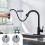 Touchless Kitchen Faucet with Motion Sensor, Pull Down Sprayer, Matte Black Stainless Steel 3