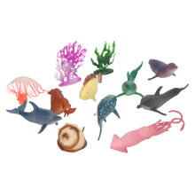 Fantastische Tortenfigur mit Meerestieren, realistisches Kunststoff-Spielzeug für Poolpartys, pädagogisches Spielset für Kinder, spritziges