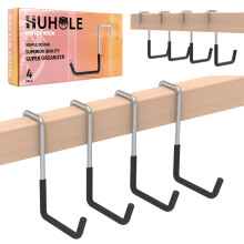 Garage Hooks 4 Pack Heavy Duty Rafter Hangers for Bike and Ladder Storage, Large S Hooks Save Floor Space