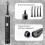 Electric Toothbrush with Deep Clean Technology, 8 Modes, Smart Timer, 4 Replacement Heads, Black Rechargeable 5