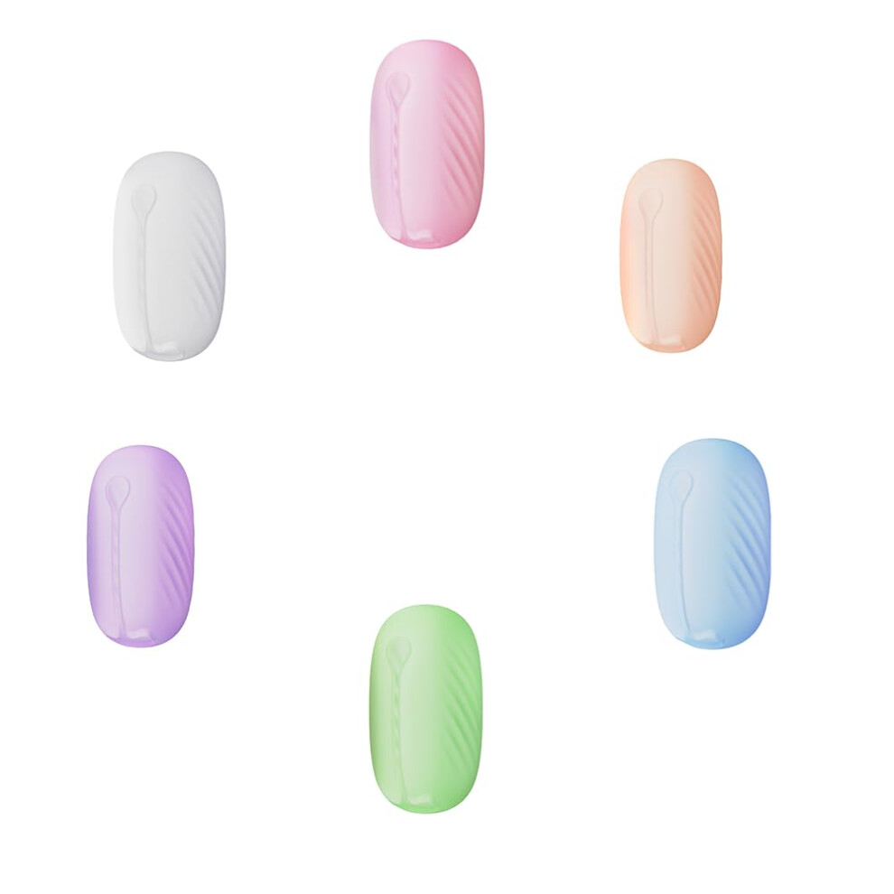 Blue/Green Toothbrush Cover 6 Pack Travel Protector With Ventilated Drying Design For Manual And Electric Brushes