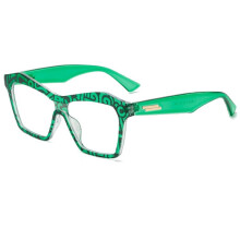 Cat Eye Reading Glasses for Women 2.0x Blue Light Blocking Green Fashion Clear Magnification