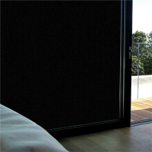 Blackout Window Film Stick On Curtains Privacy Shade for Home or Travel, Black 60x500cm