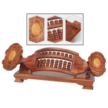 Vintage Wooden Abacus for Counting and Calculation, HandCarved Educational Arithmetic Tool