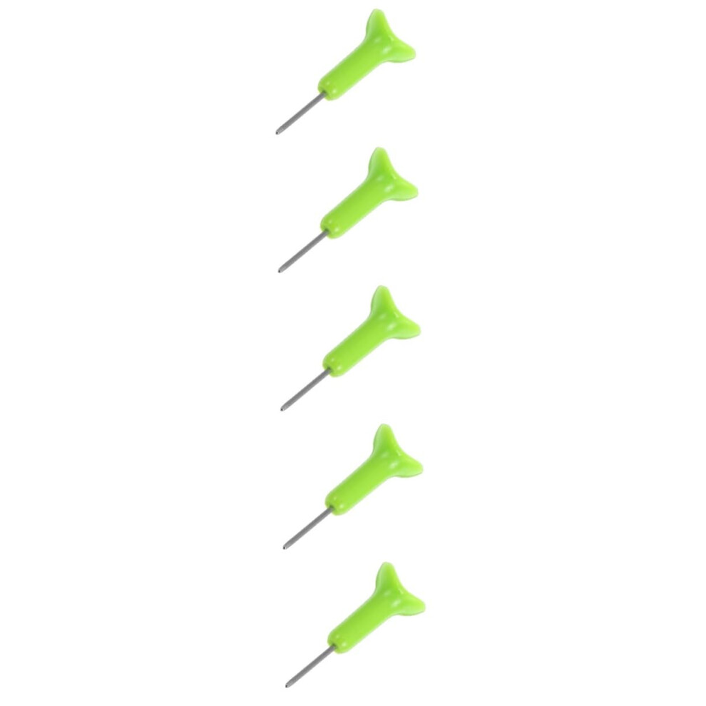 Green Braille Writing Stylus For Blind With Ergonomic Saddle Grip Stainless Steel Tip 5Pcs