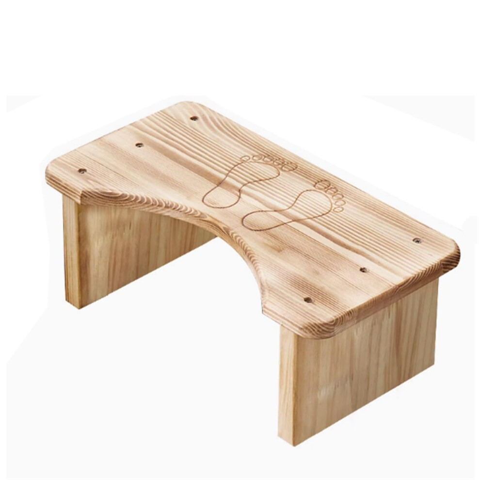 Wooden Toilet Stool for Adults with Ergonomic Squatting Angle, NonSlip, 500lb Capacity