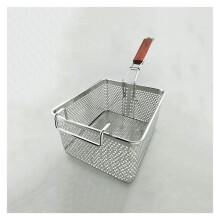 Stainless Steel Deep Fry Basket with Detachable Handle, Square French Fries Basket for Fryer