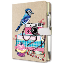 DWIYITTN Butterfly Notebook for Girls, Gifts for Teens Hardcover Girls Journal with Pen and Magnetic Buckle Closure 192 Pages 19x13.5cm Lined Undated