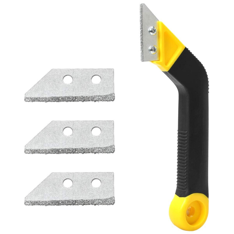Grout Remover Tile Grout Saw Angled Grout Scraping Rake Tool With 3 Pieces Extra Replacement Accessories For Tile Cleaning 5051226586767