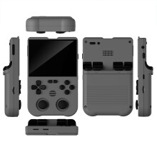 XU10 Handheld Retro Game Console with 10000 Games, 64G Grey 3.5 Inch IPS Screen Arcade System