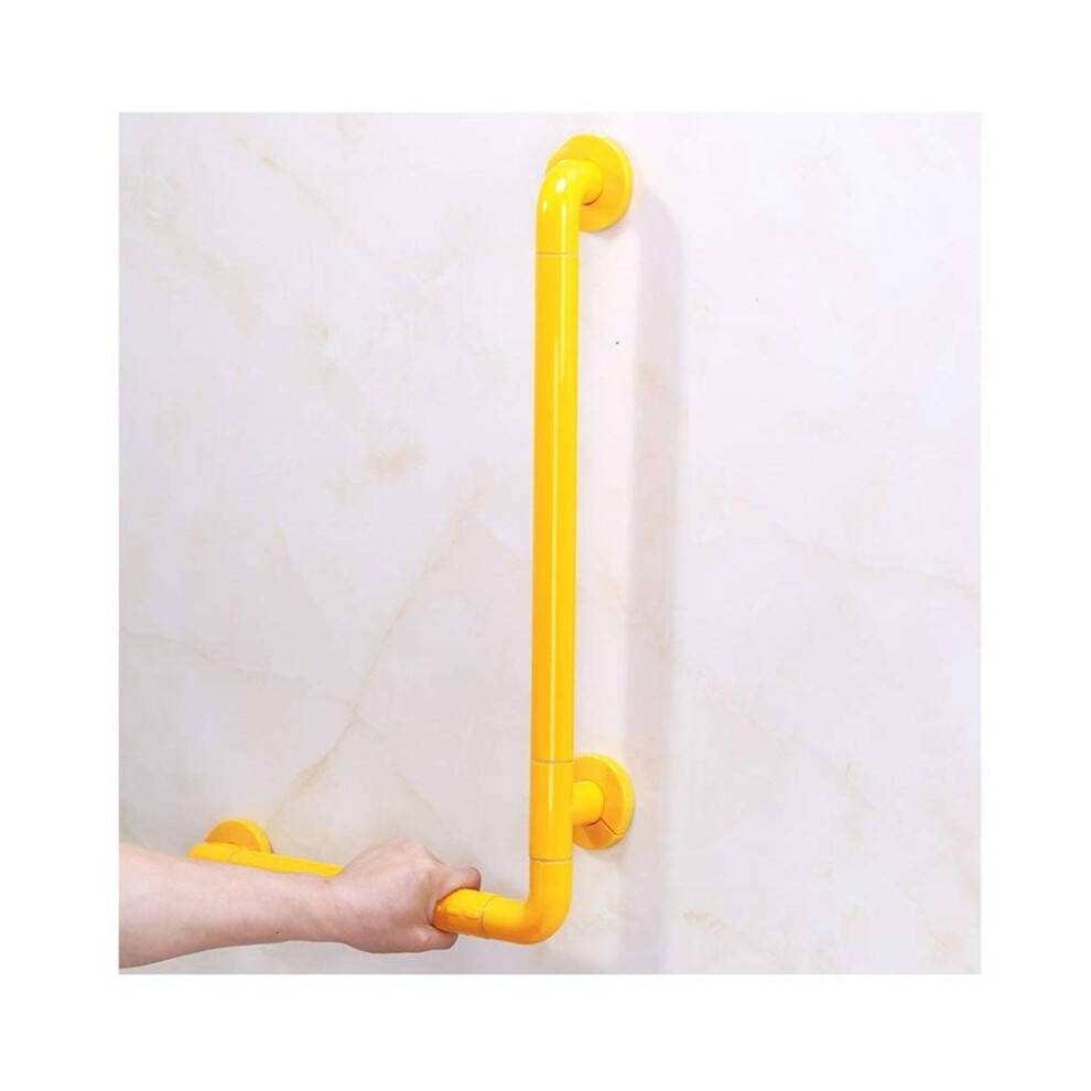 Bathroom Grab Bar LShaped Anti Slip Stainless Steel Safety Handrail with Luminous Aid for Elderly Toilet and Shower