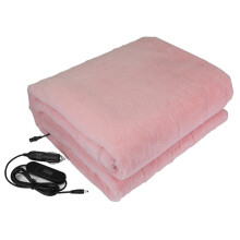 Portable Electric Blanket for Vehicle, 12V Heated Travel Throw with Easy Care Super Soft Fleece Warm Cozy Comfort Fast Heating Speed for Truck Van
