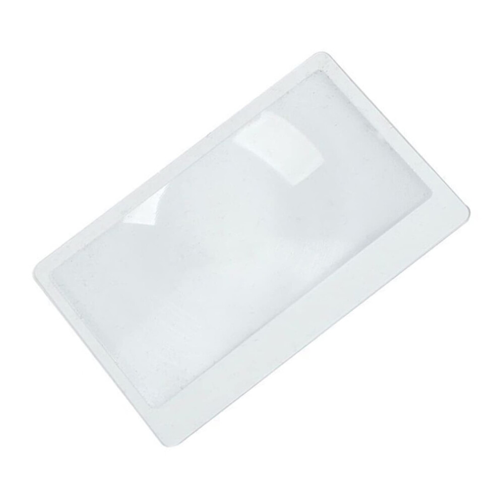 Wallet Magnifier 3X Clear Magnification Wallet Size Flexible Fresnel Lens Credit Card Reading Magnifier