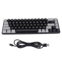 Linear Red Switch Mechanical Gaming Keyboard, Ergonomic Design Mini Portable Compact Layout with Rainbow Backlit for PC Laptop, N Key Rollover