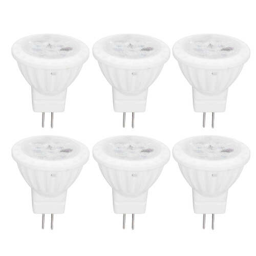 Set van 6 LED-spotlampen GU4-fitting, 4W, 360LM