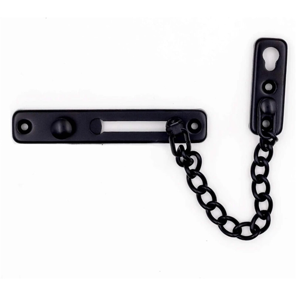 Door Chain Lock 8 Pack Stainless Steel Security Door Chain For Home Safety Black Rustproof Latch With Screws 9330225593720