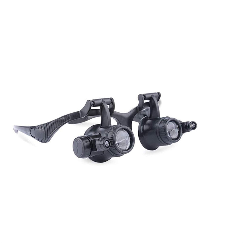 Light Headband Magnifier With Led 8 Interchangeable Lenses 2.5X25x For Watch And Jewelry