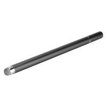 2-in-1 Capacitive Stylus Pen for Touch Screens, Aluminum Alloy, Black