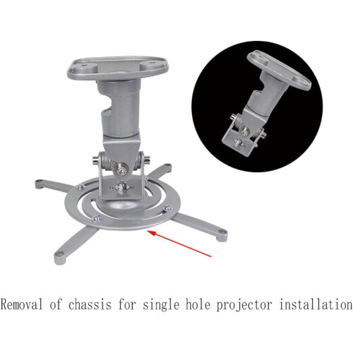 Universal Projector Mount Bracket Adjustable Ceiling or Wall Holder Heavy Duty for Home Office Black 1