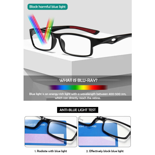 Blue Light Blocking Reading Glasses 1.5x Magnification Grey Flexible Frame for Men and Women 2