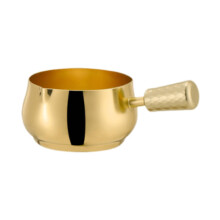 Stainless Steel Sauce Cup with Handle for Condiments, Mini Dipping Bowl for Ketchup, Gold