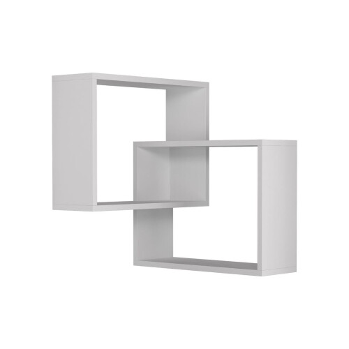 Ring Corner Wall Shelf with 2 Shelves, H68 cm 1